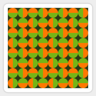 retro seventies geometrical pattern Sticker